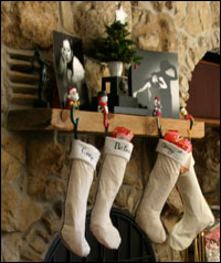 Stockings are hung by the mantle with care